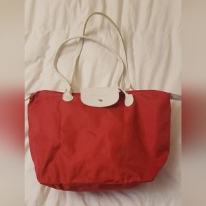 Red & White Tote Bag - LE PLIAGE Style